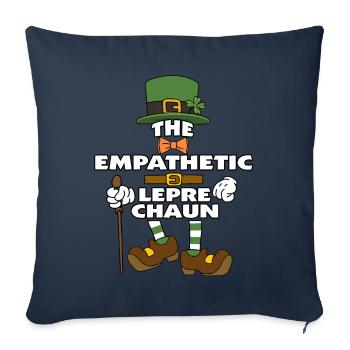 Le lutin empathique Saint-Patrick - Housse de coussin décorative 45 x 45 cm - bleu marine - Devant