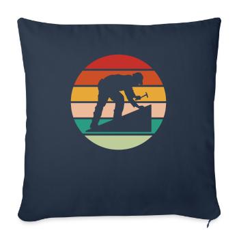 Couvreur Toiture Toiture Toiture Couvreurs Toiture - Housse de coussin décorative 45 x 45 cm - bleu marine - Devant