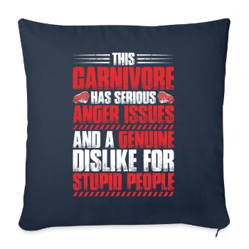 Carnivore Diät Carnivore Ernährung Carnivore Diet - Housse de coussin décorative 45 x 45 cm - bleu marine - Devant