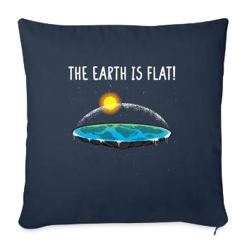 The Earth Is Flat I Flat Earth - Sofakissenbezug 45 x 45 cm - Navy - Vorne