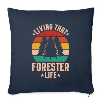 Forester Forestry Forester Forest workers Forest - Sofa pillowcase 17,3'' x 17,3'' (45 x 45 cm) - navy - Front