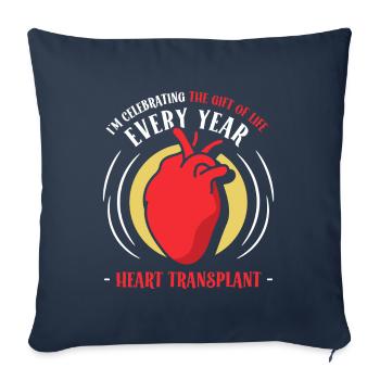 Celebrating the Gift of Life every year Heart - Sofakissenbezug 45 x 45 cm - Navy - Vorne