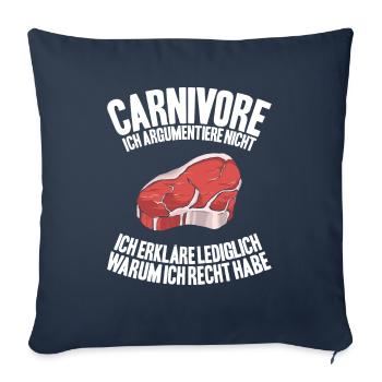 Carnivore Diät Carnivore Ernährung Carnivore Diet - Sofa pillowcase 17,3'' x 17,3'' (45 x 45 cm) - navy - Front