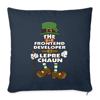 The Frontend Developer Leprechaun St Patrick's Day - Sofa pillowcase 17,3'' x 17,3'' (45 x 45 cm) - navy - Front
