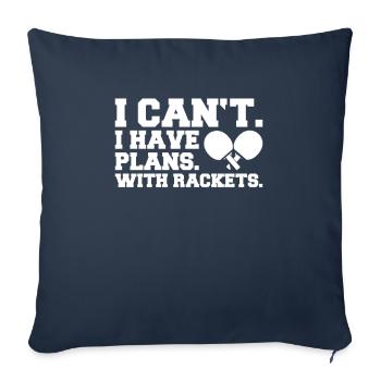 Tischtennis Ping Pong Pingpong Table Tennis - Sofa pillowcase 17,3'' x 17,3'' (45 x 45 cm) - navy - Front