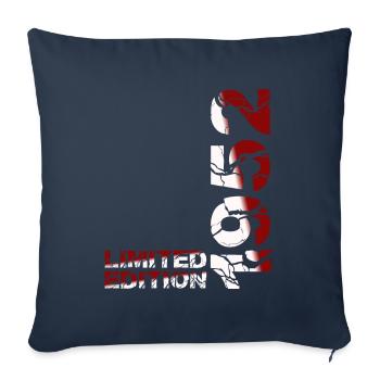 1952 Décoration en édition limitée Tenue du 71e anniversaire - Housse de coussin décorative 45 x 45 cm - bleu marine - Devant