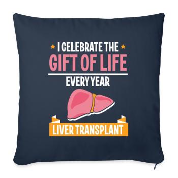 Celebrating the Gift of Life Liver Transplant - Sofakissenbezug 45 x 45 cm - Navy - Vorne