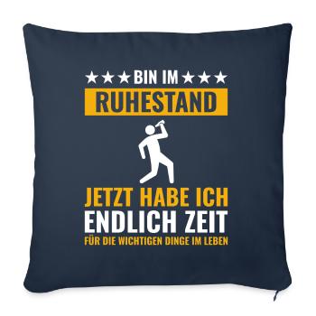 Rentner Rente Rentenbeginn Saufen Bier Alkohol - Sofakissenbezug 45 x 45 cm - Navy - Vorne