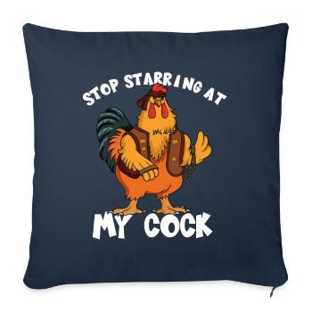 Arrête de jouer à ma bite I Farmer Farmer Funny - Housse de coussin décorative 45 x 45 cm - bleu marine - Devant