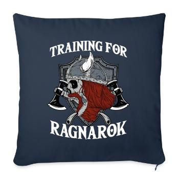 Training for Ragnarok I Nordic Viking Valhalla - Sofa pillowcase 17,3'' x 17,3'' (45 x 45 cm) - navy - Front