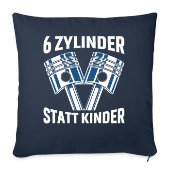 6 Zylinder Tuner Tuning V6 - Sofakissenbezug 45 x 45 cm - Navy - Vorne