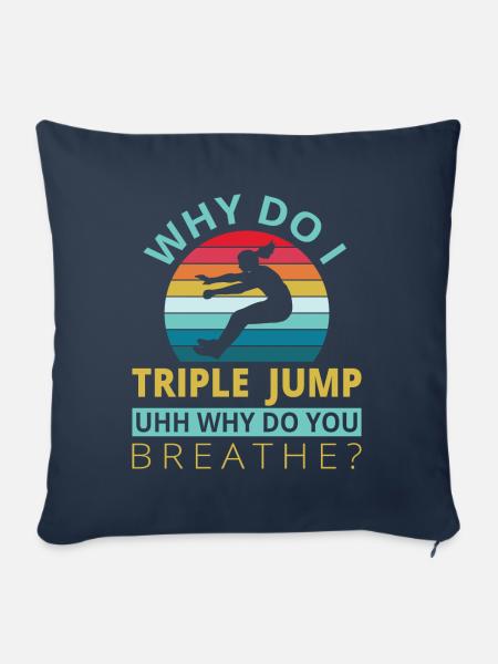Why do i Tripple Jump - Sofakissenbezug 45 x 45 cm - Navy