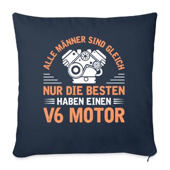 6 Zylinder Tuner Tuning V6 - Sofakissenbezug 45 x 45 cm - Navy - Vorne