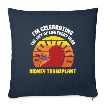 Celebrating the Gift of Life Kidney Transplant - Sofakissenbezug 45 x 45 cm - Navy - Vorne
