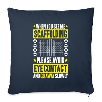 Scaffolding Scaffolding Scaffolder - Sofa pillowcase 17,3'' x 17,3'' (45 x 45 cm) - navy - Front