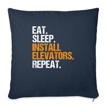 Elevator Fitter Elevator Mechanic Elevator Mechanic - Sofa pillowcase 17,3'' x 17,3'' (45 x 45 cm) - navy - Front