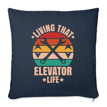 Elevator Fitter Elevator Mechanic Elevator Mechanic - Sofa pillowcase 17,3'' x 17,3'' (45 x 45 cm) - navy - Front