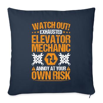 Elevator Fitter Elevator Mechanic Elevator Mechanic - Sofa pillowcase 17,3'' x 17,3'' (45 x 45 cm) - navy - Front