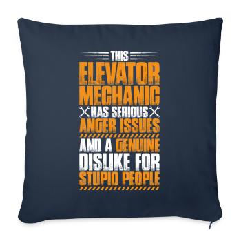 Elevator Fitter Elevator Mechanic Elevator Mechanic - Sofa pillowcase 17,3'' x 17,3'' (45 x 45 cm) - navy - Front