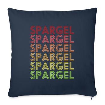 Spargel Retro Vintage Spargelzeit Vegan Gemüse - Sofakissenbezug 45 x 45 cm - Navy - Vorne
