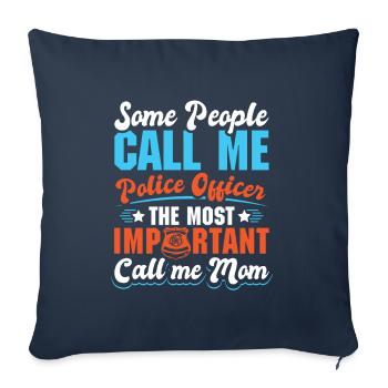 Polizei Polizist Polizeibeamte - Sofakissenbezug 45 x 45 cm - Navy - Vorne