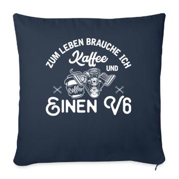 6 Zylinder Tuner Tuning V6 - Sofakissenbezug 45 x 45 cm - Navy - Vorne