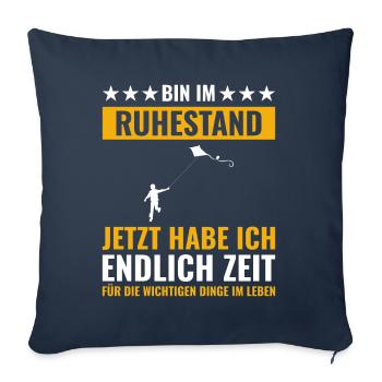 Rentner Rente Rentenbeginn Drachen steigen - Sofakissenbezug 45 x 45 cm - Navy - Vorne
