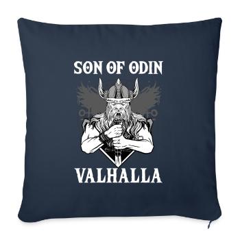Son Of Odin Valhalla I Viking Mythology - Sofa pillowcase 17,3'' x 17,3'' (45 x 45 cm) - navy - Front