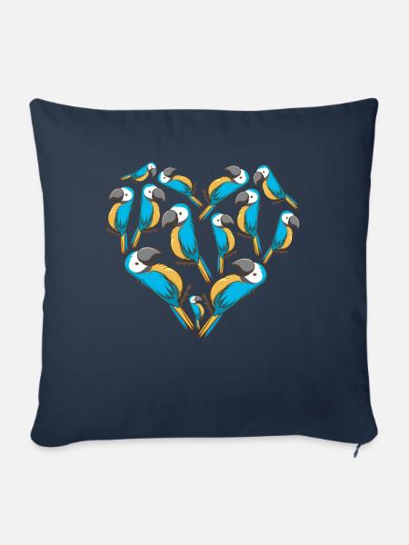 Herz Ara - Sofakissenbezug 45 x 45 cm - Navy