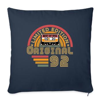 1992 Vintage Original 1992 Cadeau D'anniversaire - Housse de coussin décorative 45 x 45 cm - bleu marine - Devant