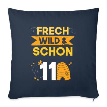 11 Jahre Geburtstag Junge Mädchen Imker Biene - Sofakissenbezug 45 x 45 cm - Navy - Vorne