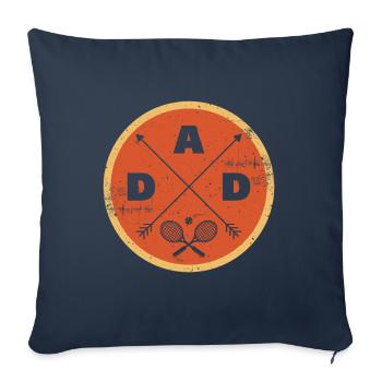 Homme Tennis Papa Tennis Papa Père Cadeau - Housse de coussin décorative 45 x 45 cm - bleu marine - Devant