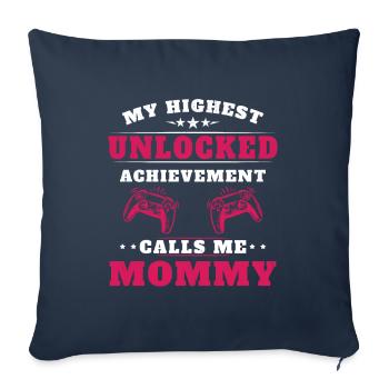 Mon plus haut accomplissement m'appelle mamie - Housse de coussin décorative 45 x 45 cm - bleu marine - Devant