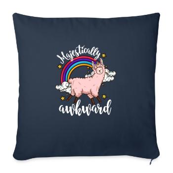 Llamacorn Majestically Awkward Llama Unicorn Gift - Sofa pillowcase 17,3'' x 17,3'' (45 x 45 cm) - navy - Front