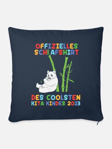 Panda Kita Kindergarten 2023 - Sofakissenbezug 45 x 45 cm - Navy
