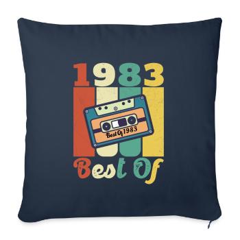 1983 Cadeau D’anniversaire Vintage Original 1983 - Housse de coussin décorative 45 x 45 cm - bleu marine - Devant
