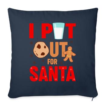 Ich habe für den Weihnachtsmann Weihnachten herausgebracht - Sofakissenbezug 45 x 45 cm - Navy - Vorne