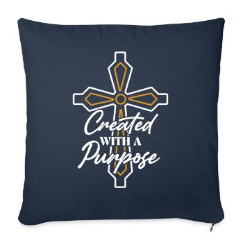 Created With A Purpose Bible Teacher - Sofa pillowcase 17,3'' x 17,3'' (45 x 45 cm) - navy - Front