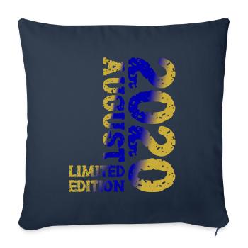2020 août édition limitée 3e anniversaire tenue - Housse de coussin décorative 45 x 45 cm - bleu marine - Devant