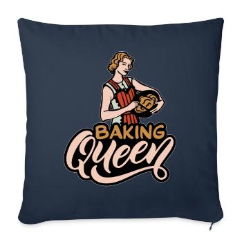 Baking Queen Baker Quote - Sofa pillowcase 17,3'' x 17,3'' (45 x 45 cm) - navy - Front