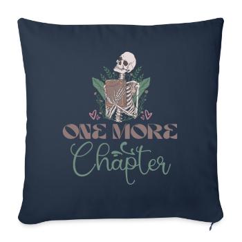 Juste un chapitre de plus Livre Ver Dicton - Housse de coussin décorative 45 x 45 cm - bleu marine - Devant