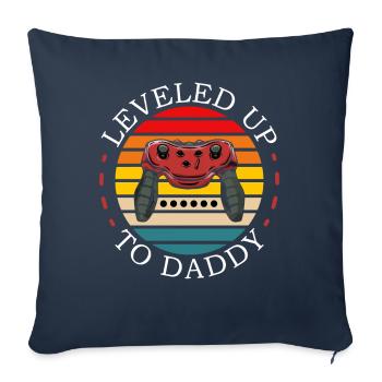 Gaming-Nerd zum Daddy aufgelevelt - Sofakissenbezug 45 x 45 cm - Navy - Vorne