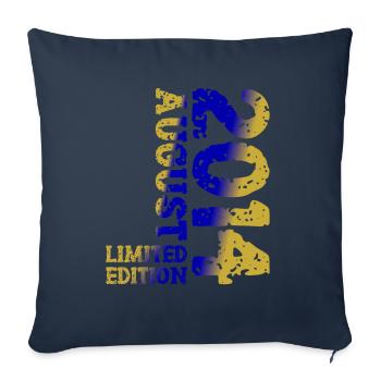 2014 Août Édition Limitée 9ème Tenue Anniversaire - Housse de coussin décorative 45 x 45 cm - bleu marine - Devant