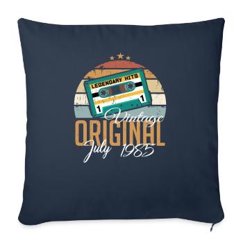 July 1985 Vintage Vintage Birthday July 1985 - Sofa pillowcase 17,3'' x 17,3'' (45 x 45 cm) - navy - Front