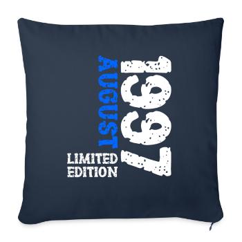 1997 August Limited Edition 26. Geburtstag Outfit - Sofakissenbezug 45 x 45 cm - Navy - Vorne