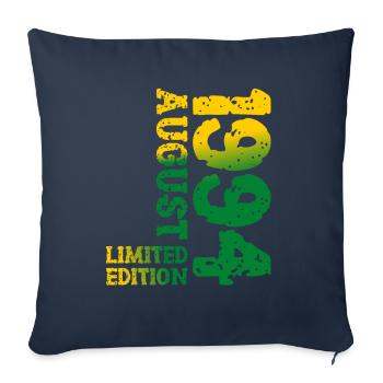 1994 August Limited Edition 29th Birthday Outfit - Sofa pillowcase 17,3'' x 17,3'' (45 x 45 cm) - navy - Front