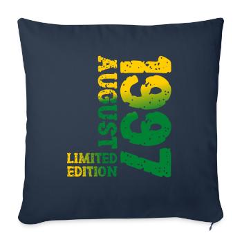 1997 August Limited Edition 26. Geburtstag Outfit - Sofakissenbezug 45 x 45 cm - Navy - Vorne