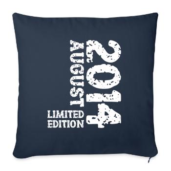 2014 Août Édition Limitée 9ème Tenue Anniversaire - Housse de coussin décorative 45 x 45 cm - bleu marine - Devant