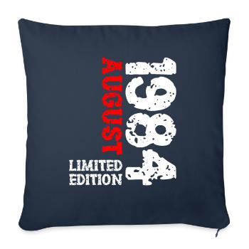 1984 Août Édition Limitée 39e Tenue d’anniversaire - Housse de coussin décorative 45 x 45 cm - bleu marine - Devant
