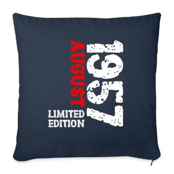 1957 August Limited Edition 66th Birthday Outfit - Sofa pillowcase 17,3'' x 17,3'' (45 x 45 cm) - navy - Front